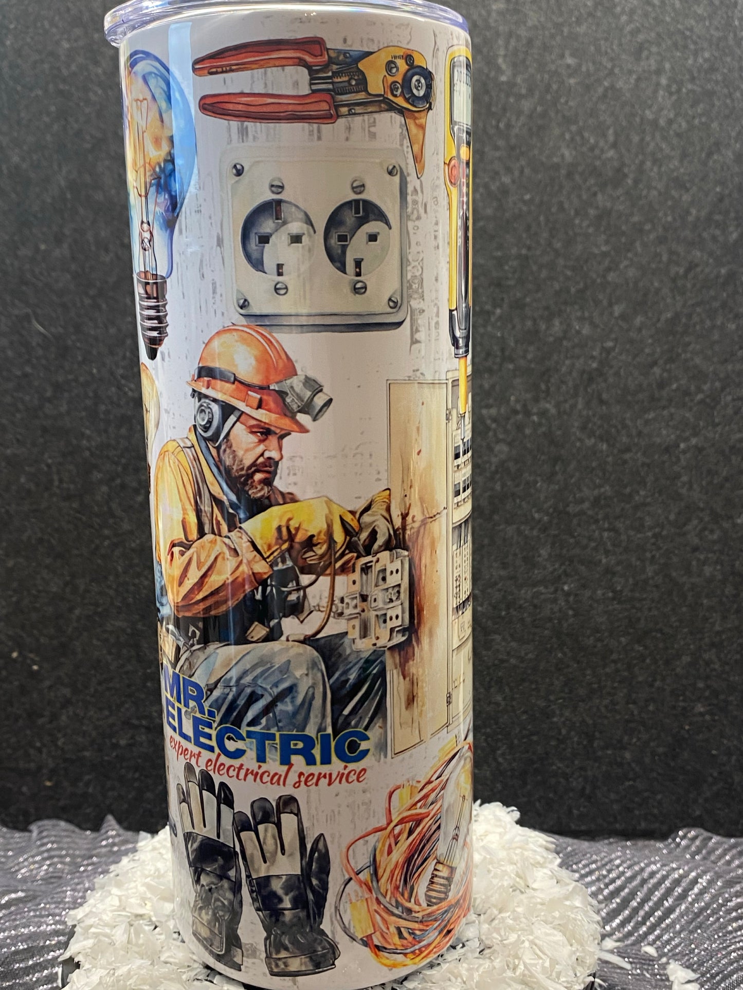 ⚡️ Thermobecher „Elektriker“ – Der perfekte Becher für Handwerker mit Power!