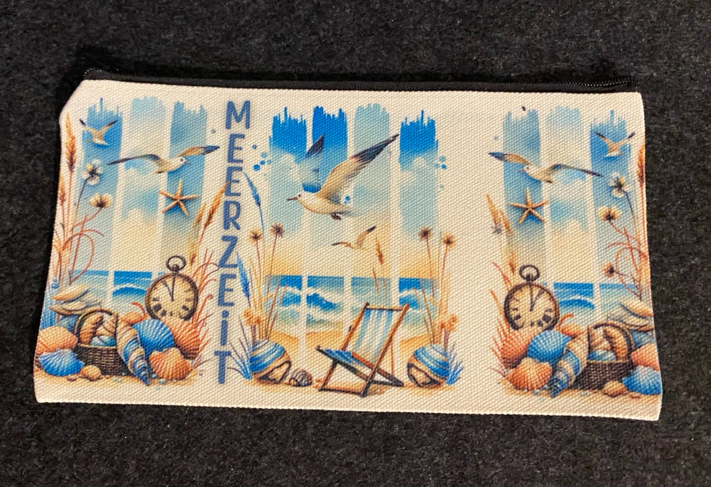 đ Kosmetiktasche âMeerzeitâ â Maritimes Design mit Muscheln, Möwen & Meerblick