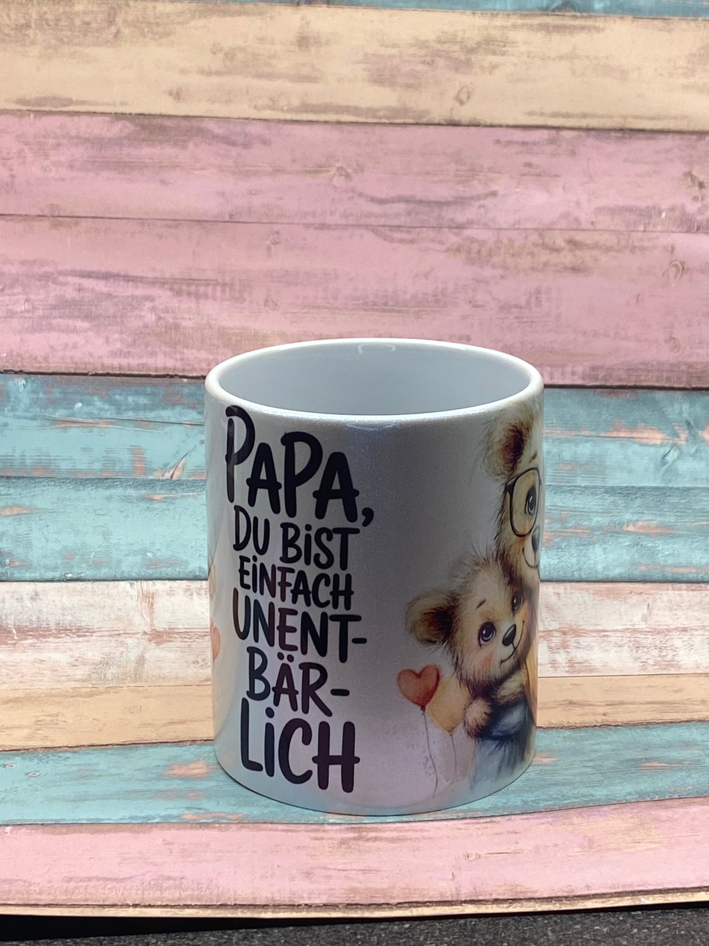 🧸 Keramiktasse „Papa, du bist einfach unent-bär-lich“