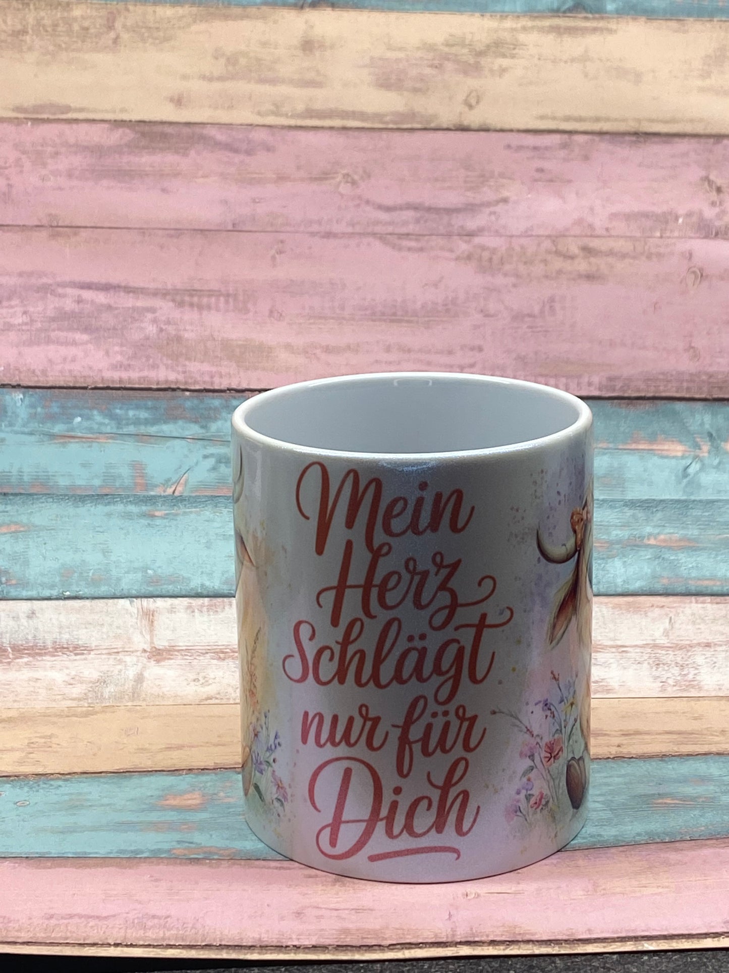 🐮 Keramiktasse „Mein Herz schlägt nur für Dich“