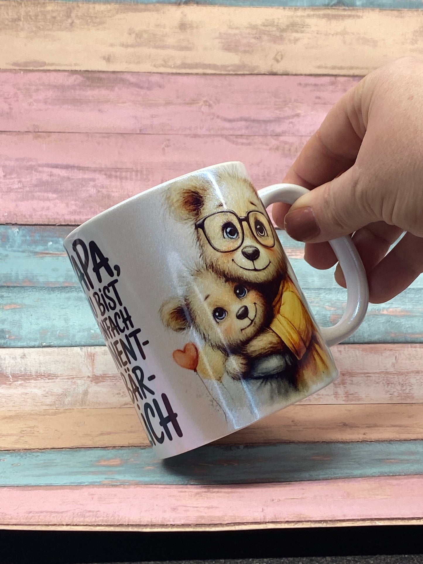 🧸 Keramiktasse „Papa, du bist einfach unent-bär-lich“