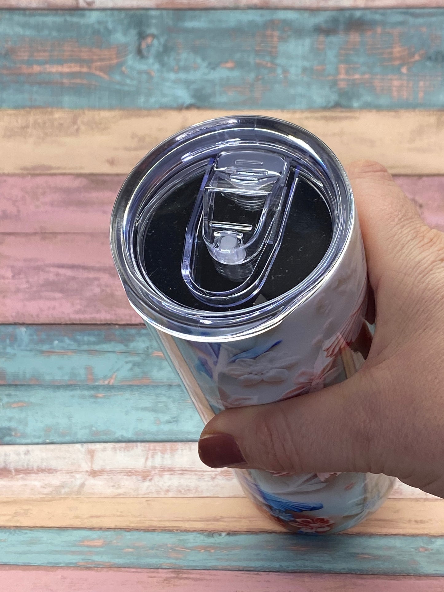 Edelstahl-Thermobecher „Butterfly Garden“ – 20 oz (ca. 590 ml)