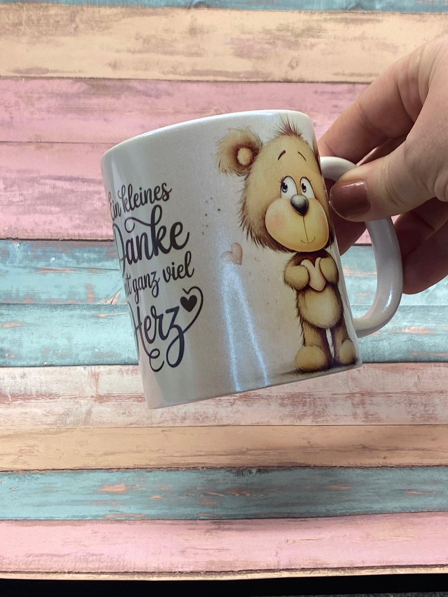 🧸 Keramiktasse „Ein kleines Danke mit ganz viel Herz“