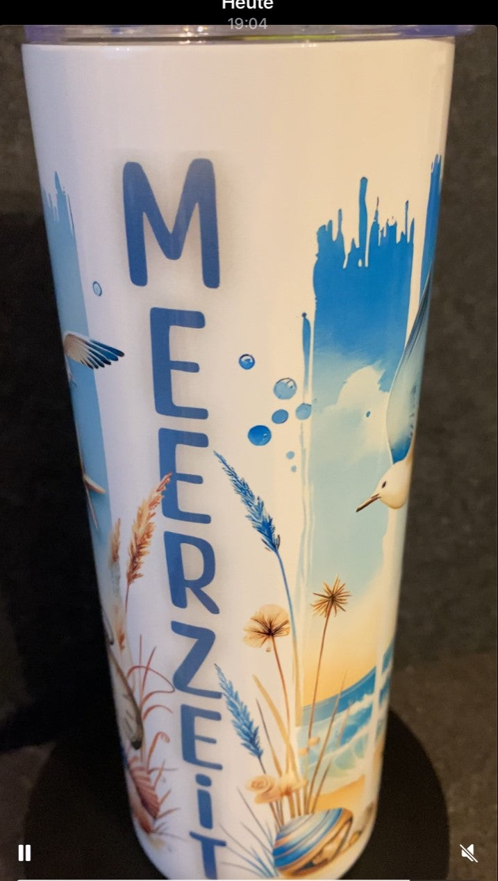 🌊 Thermobecher „Meerzeit“ – Für alle, die das Meer im Herzen tragen