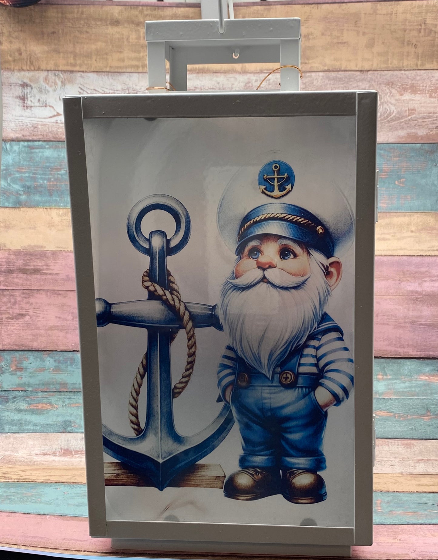 🕯️ Maritime Deko-Laterne „MOIN“ – Seemann-Motiv