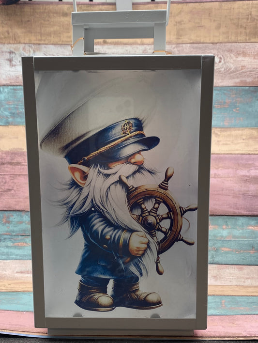 🕯️ Maritime Deko-Laterne „MOIN“ – Seemann-Motiv