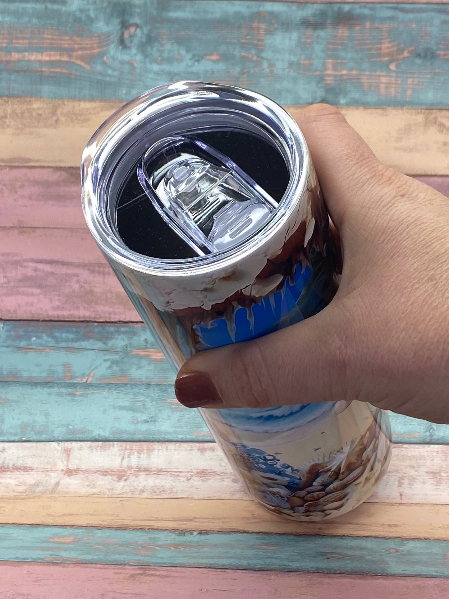 🌊 Produktbeschreibung – Edelstahl Tumbler „Beach Vibes“