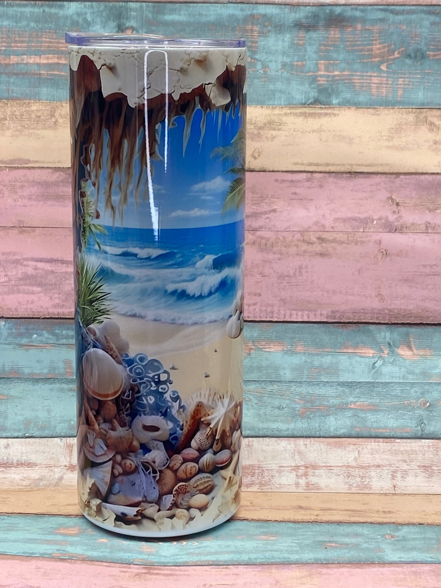 🌊 Produktbeschreibung – Edelstahl Tumbler „Beach Vibes“