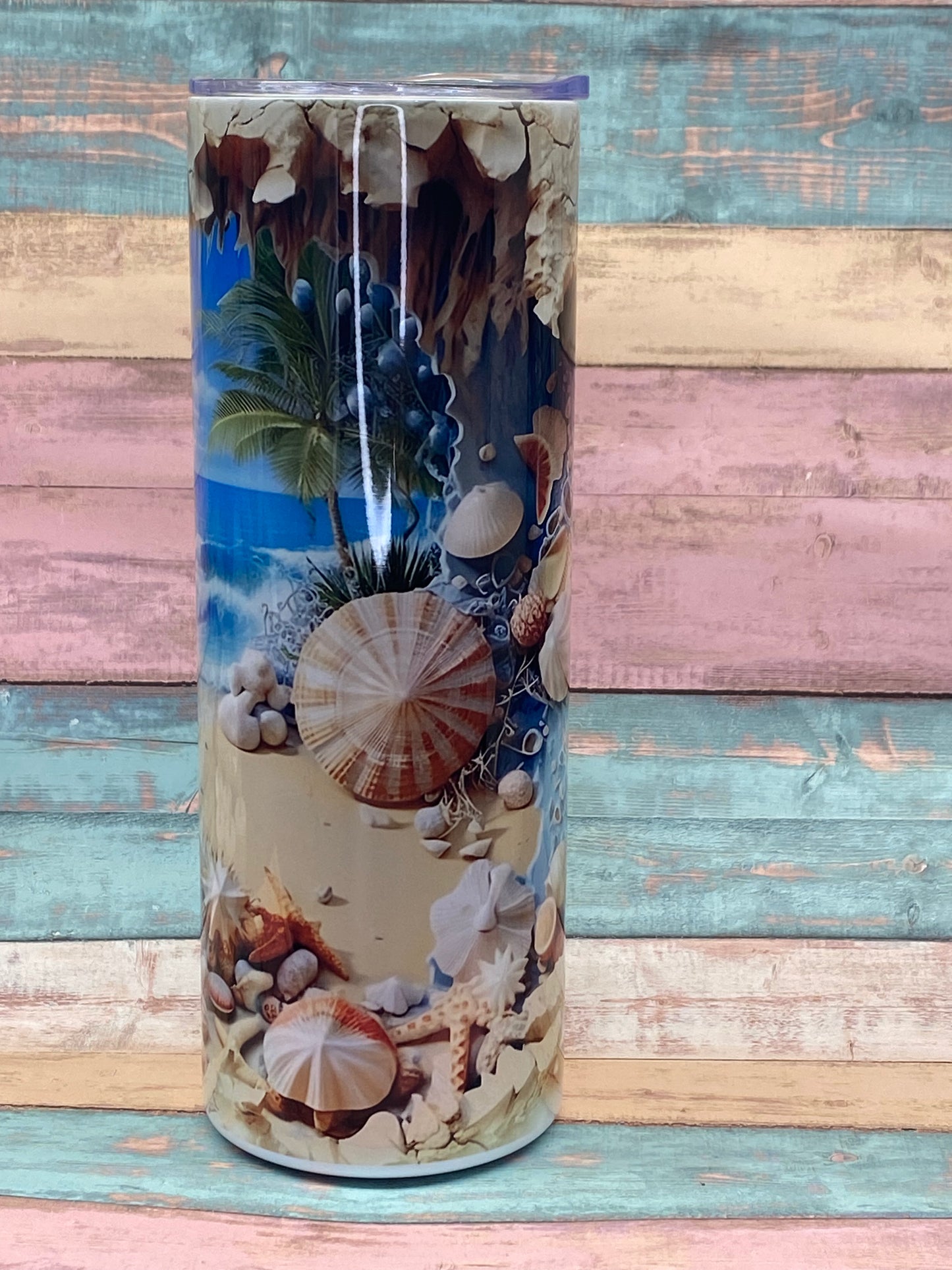🌊 Produktbeschreibung – Edelstahl Tumbler „Beach Vibes“