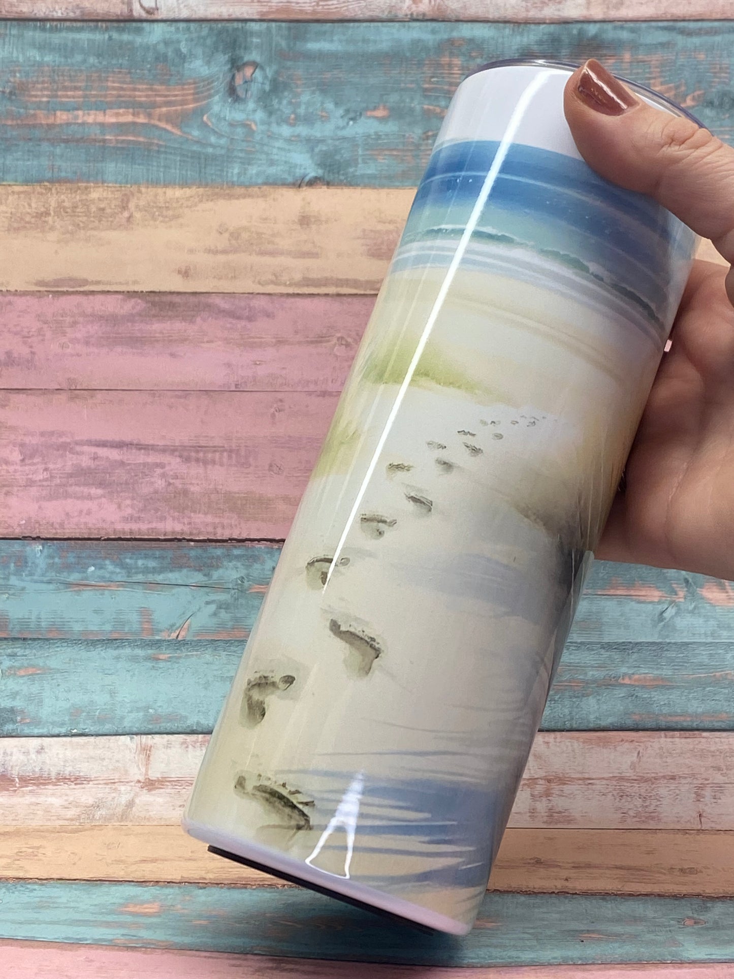 🌊 Edelstahl Tumbler „Dünenpfad am Meer“