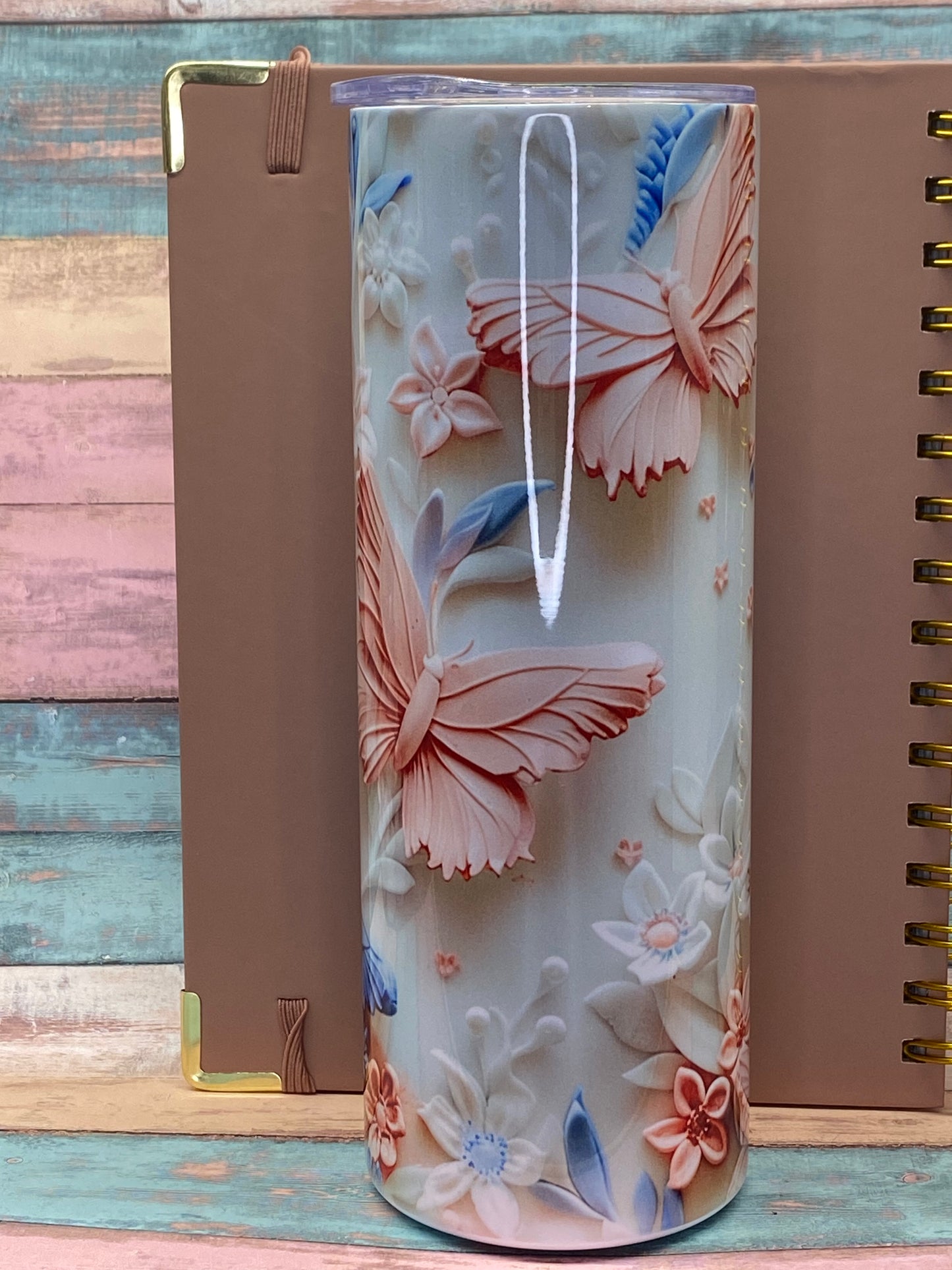 Edelstahl-Thermobecher „Butterfly Garden“ – 20 oz (ca. 590 ml)