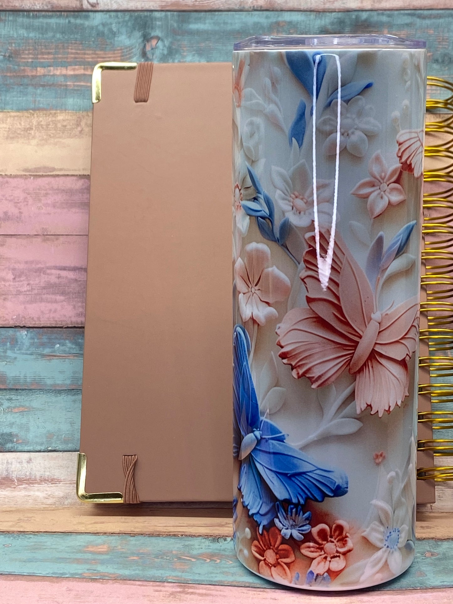 Edelstahl-Thermobecher „Butterfly Garden“ – 20 oz (ca. 590 ml)