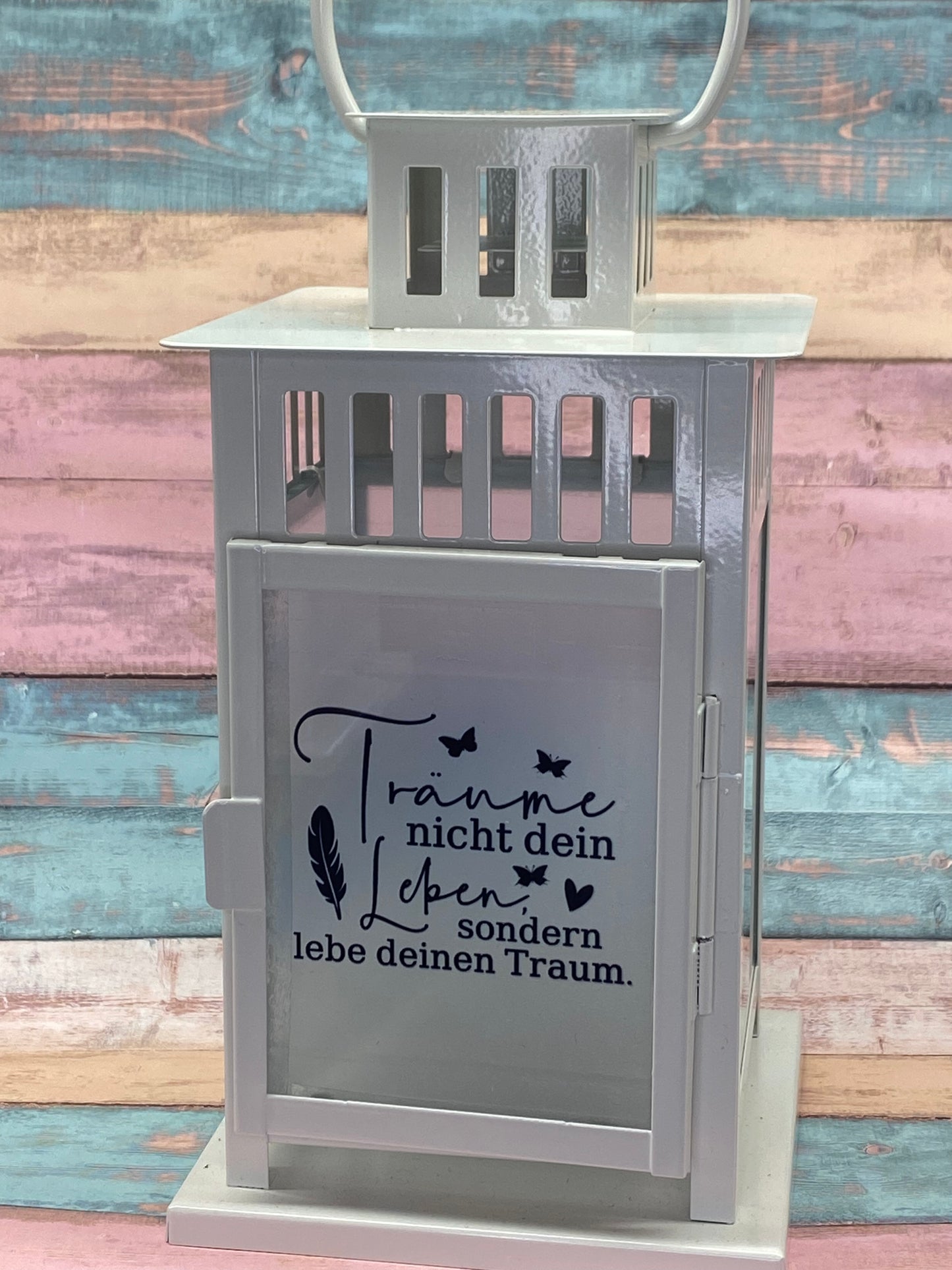 🕯️ Maritime Deko-Laterne „Lebe deinen Traum“