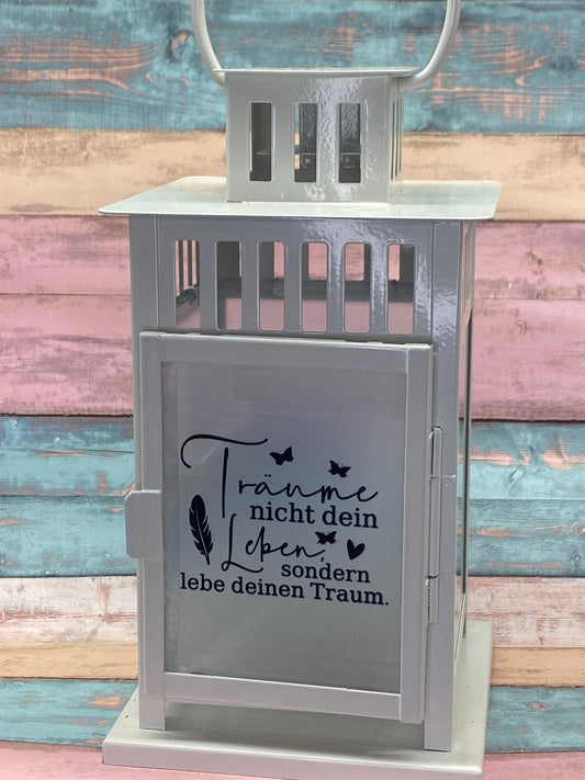 🕯️ Maritime Deko-Laterne „Lebe deinen Traum“