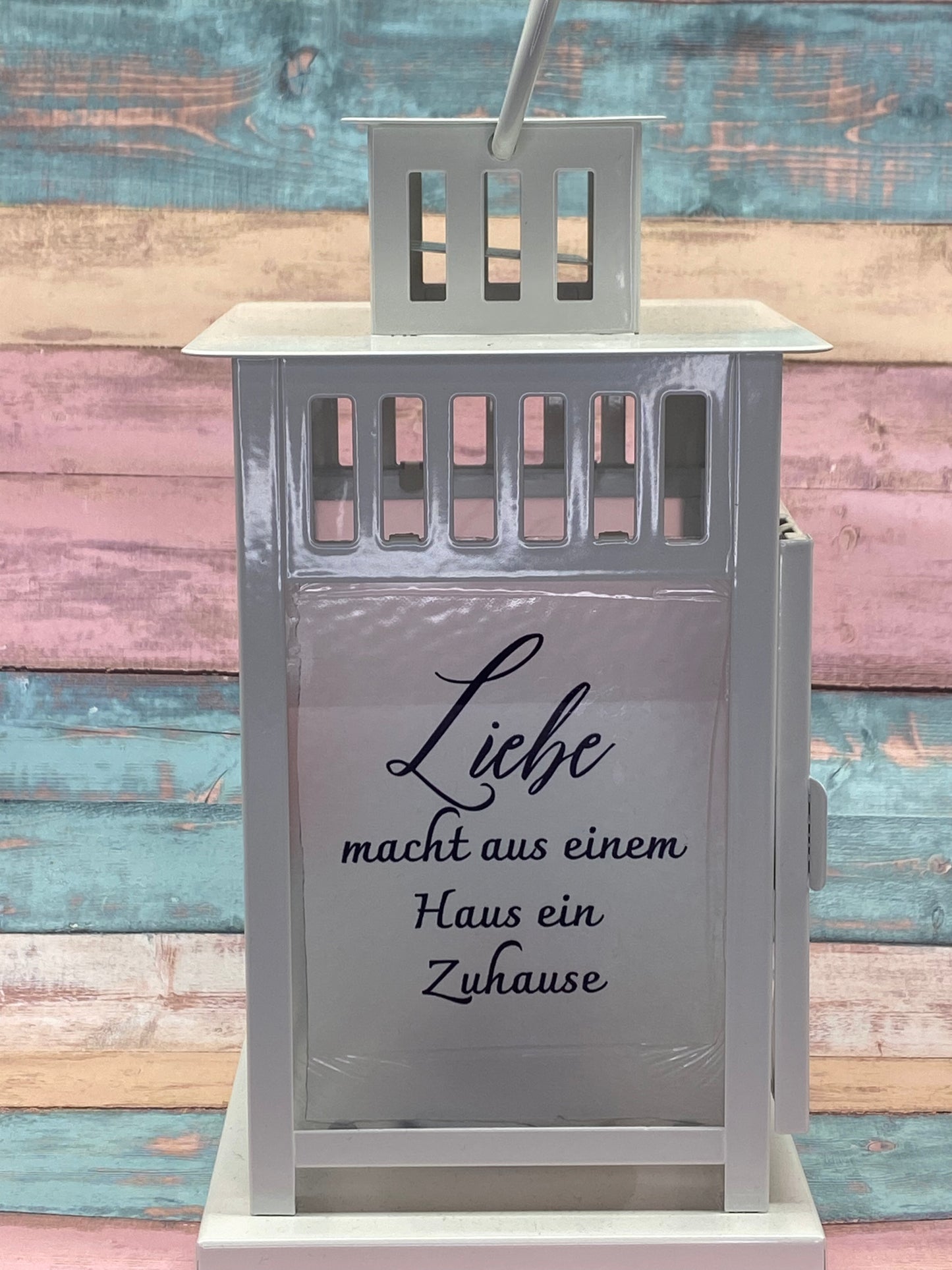 🕯️ Deko-Laterne „Liebe macht aus einem Haus ein Zuhause“