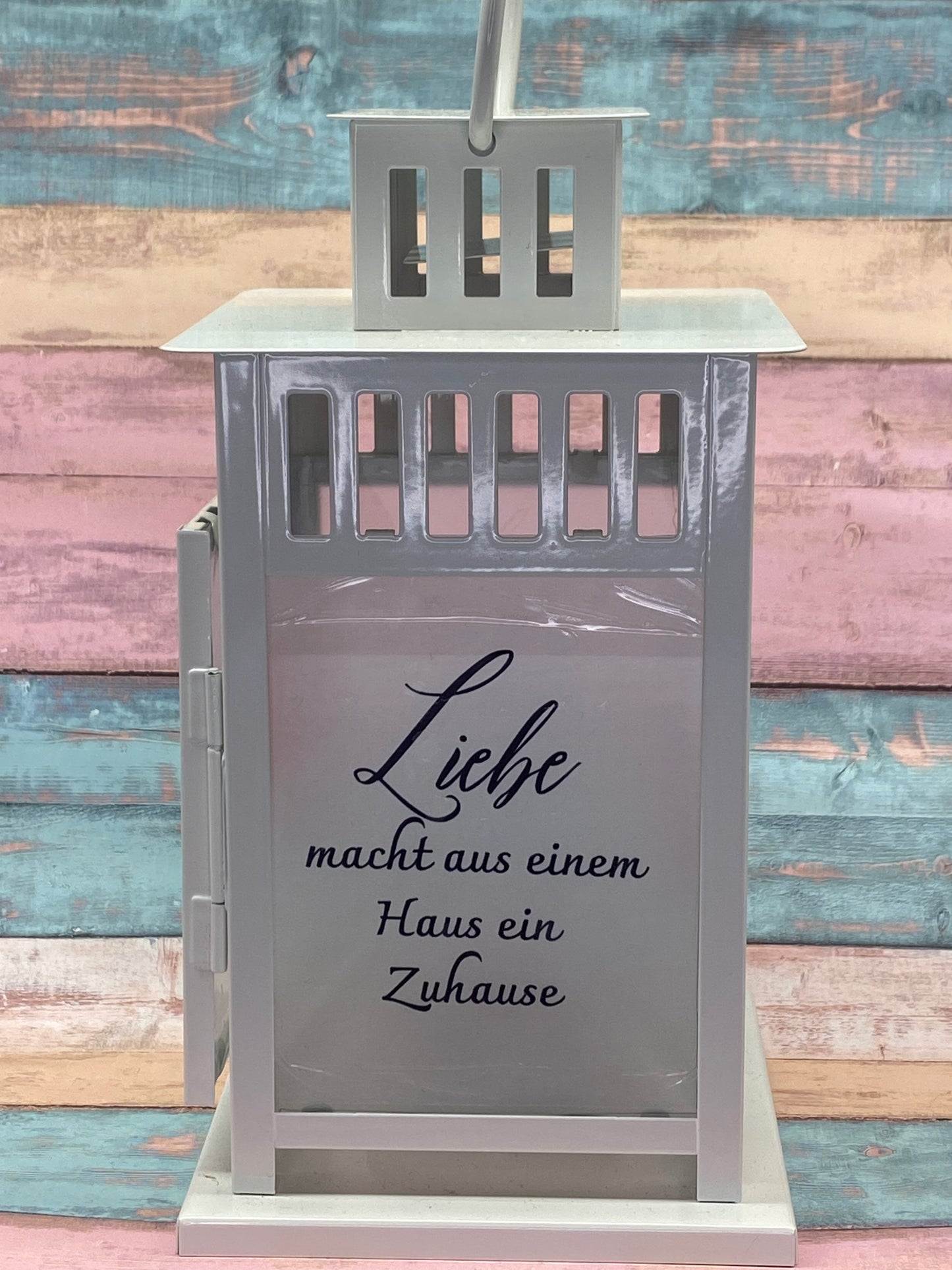 🕯️ Deko-Laterne „Liebe macht aus einem Haus ein Zuhause“
