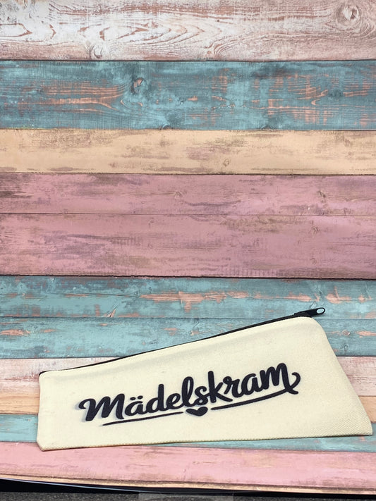 🧵 Stoff-Etui „Mädelskram“ – Maritimes Mäppchen mit Leuchtturm & Meer