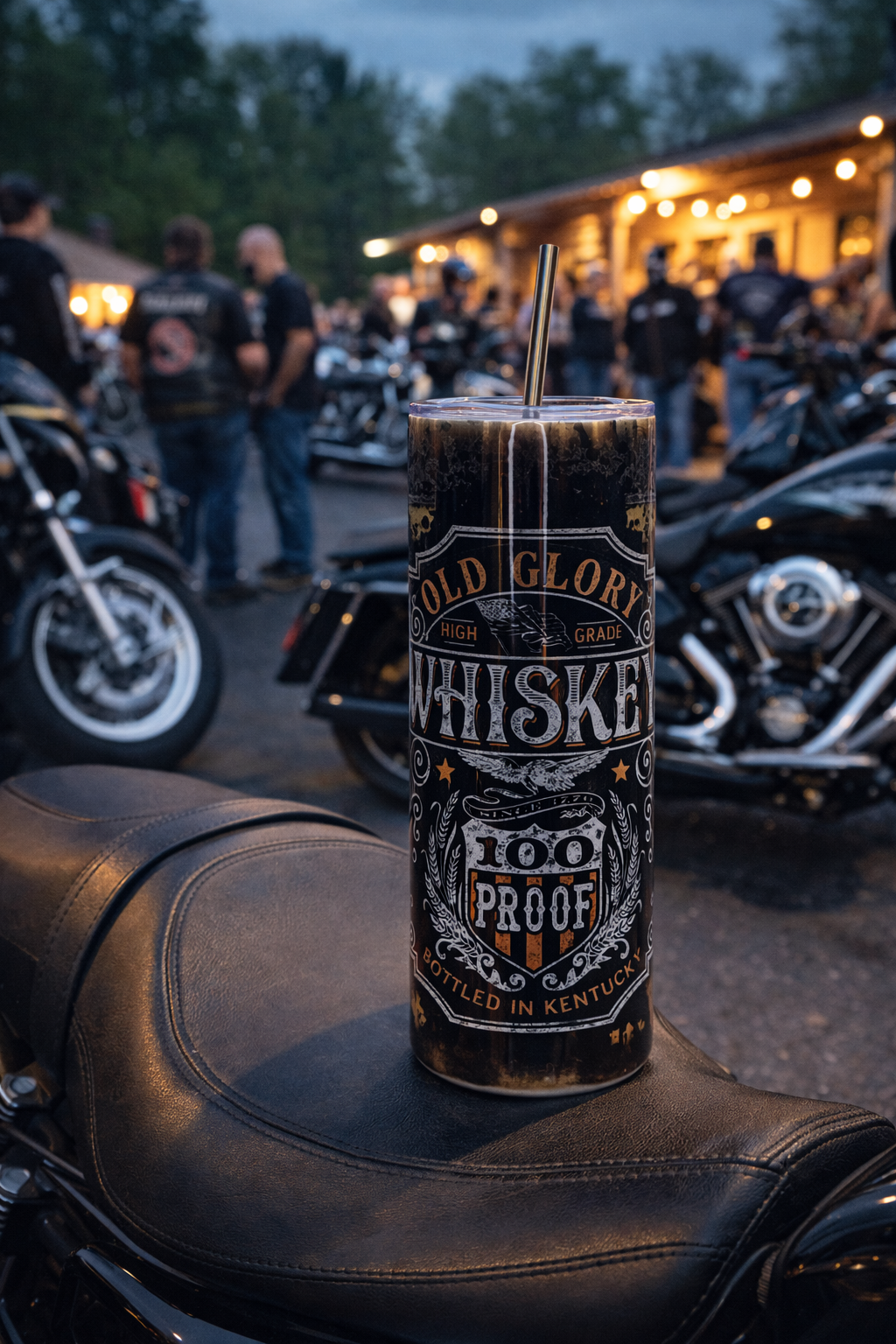 Edelstahl Tumbler „Old Glory Whiskey“ – Charakter. Stärke. Stil.