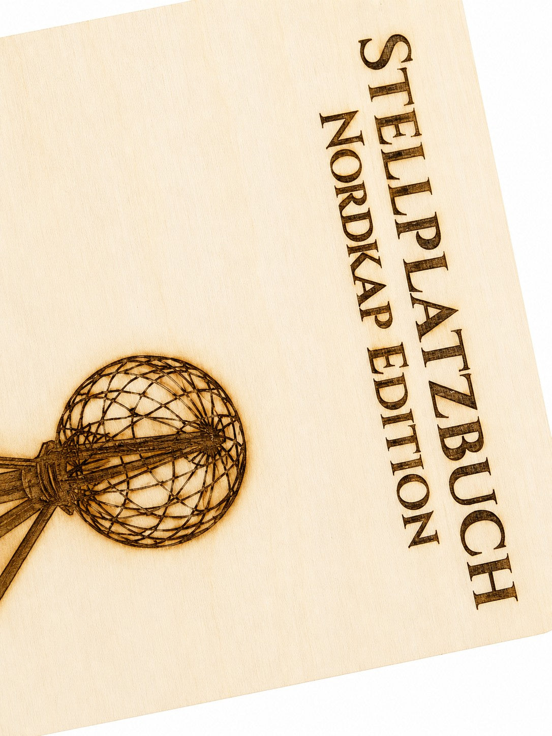 Stellplatzbuch Nordkap Edition aus Holz – Camping Tagebuch für Wohnmobil & Camper | Handgefertigtes Reisetagebuch