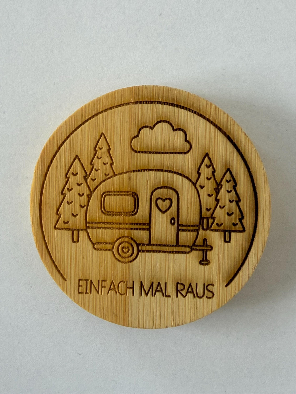Magnetischer Flaschenöffner aus Bambus | Camper Geschenk | Wohnmobil Geschenk | Camping Flaschenöffner | Kühlschrank Magnet |