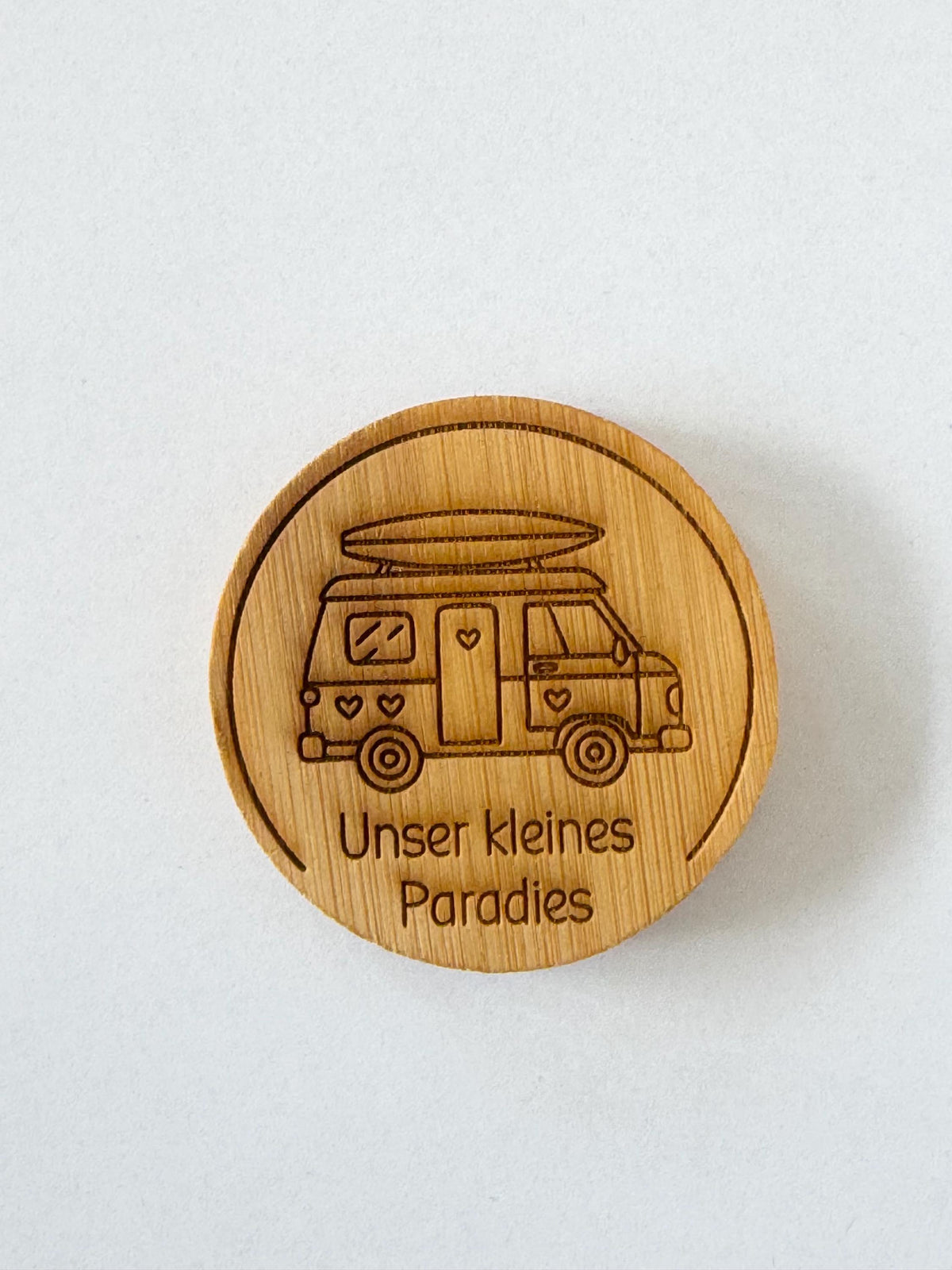 Magnetischer Flaschenöffner aus Bambus | Camper Geschenk | Wohnmobil Geschenk | Camping Flaschenöffner | Kühlschrank Magnet |